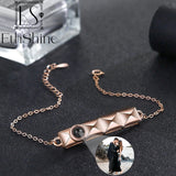 EthShine 925 Silver Photo Bracelet Heart Pendant Memorial Gift