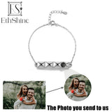 EthShine 925 Silver Photo Bracelet Heart Pendant Memorial Gift