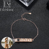 EthShine 925 Silver Photo Bracelet Heart Pendant Memorial Gift