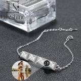 EthShine 925 Silver Photo Bracelet Heart Pendant Memorial Gift