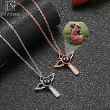 925 Silver Angels Photo Projection Necklace Personalized Pendant Jewelry