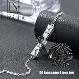 EthShine 925 Silver Photo Projection Bracelet Personalized Memorial Jewelry