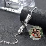 EthShine 925 Silver Photo Projection Bracelet Personalized Memorial Jewelry