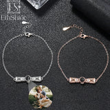 EthShine 925 Silver Photo Projection Bracelet Personalized Memorial Jewelry
