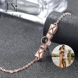 EthShine 925 Silver Photo Projection Bracelet Personalized Memorial Jewelry