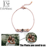 EthShine 925 Silver Photo Projection Bracelet Personalized Memorial Jewelry