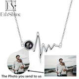 EthShine 925 Silver Photo Projection Necklace Custom Christmas Gift Women