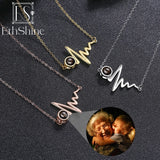 EthShine 925 Silver Photo Projection Necklace Custom Christmas Gift Women