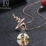 EthShine 925 Silver Photo Projection Necklace Custom Christmas Gift Women