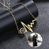 EthShine 925 Silver Photo Projection Necklace Custom Christmas Gift Women