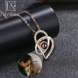 EthShine 925 Sterling Silver Projection Photo Necklace Delicate Jewelry