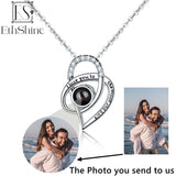 EthShine 925 Sterling Silver Projection Photo Necklace Delicate Jewelry
