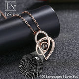 EthShine 925 Sterling Silver Projection Photo Necklace Delicate Jewelry