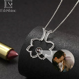 EthShine 925 Silver Photo Necklace Personalized Gift for Mom
