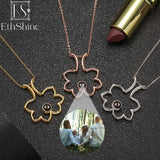 EthShine 925 Silver Photo Necklace Personalized Gift for Mom