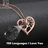 925 Silver Necklace Custom Projection Picture Heart Pendant Jewelry