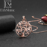 925 Silver Tree Photo Necklace Projection Lover Family Gift Women