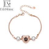 925 Silver Photo Bracelet Personalized Memorial Jewelry Women Gift