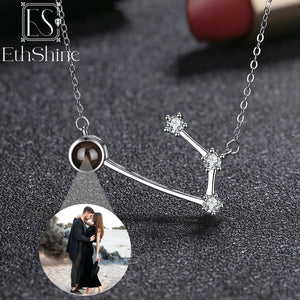 EthShine Xmas Projection Necklace S925 Zodiac Shaped Gift