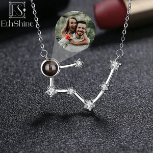 EthShine Xmas Projection Necklace S925 Zodiac Shaped Gift