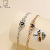 EthShine Photo Bracelet 925 Silver Personalized Projection Bracelet Women