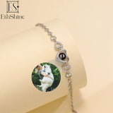 EthShine Photo Bracelet 925 Silver Personalized Projection Bracelet Women