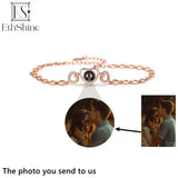 EthShine Photo Bracelet 925 Silver Personalized Projection Bracelet Women