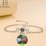 EthShine Photo Bracelet 925 Silver Personalized Projection Bracelet Women