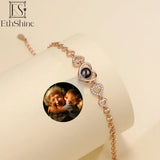 EthShine Photo Bracelet 925 Silver Personalized Projection Bracelet Women