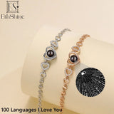 EthShine Photo Bracelet 925 Silver Personalized Projection Bracelet Women