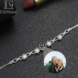EthShine Photo Bracelet for Women Sterling Silver Personalized Picture Bracelet