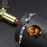 EthShine Photo Bracelet for Women Sterling Silver Personalized Picture Bracelet