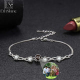 EthShine Photo Bracelet for Women Sterling Silver Personalized Picture Bracelet