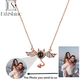 EthShine Photo Projection Pendant Necklace 925 Sterling Silver