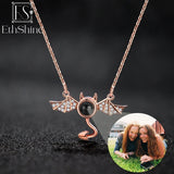 EthShine Photo Projection Pendant Necklace 925 Sterling Silver