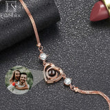 EthShine 925 Silver Photo Heart Bracelet Personalized Gift for Women