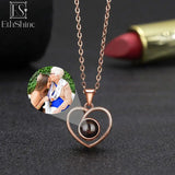 EthShine Heart Projection Necklace 925 Sterling Silver Romantic Gift
