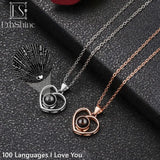 EthShine Heart Projection Necklace 925 Sterling Silver Romantic Gift