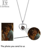 EthShine Heart Projection Necklace 925 Sterling Silver Romantic Gift