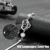 925 Silver Heart Bracelet Photo Projection Personalized Bangle