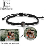 EthShine Personalized Circle Photo Projection Bracelet - Couples Christamas Gift