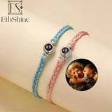 EthShine Personalized Circle Photo Projection Bracelet - Couples Christamas Gift