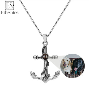EthShine Personalized Photo Projection Necklace Stainless Steel Pendant
