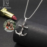 EthShine Personalized Photo Projection Necklace Stainless Steel Pendant