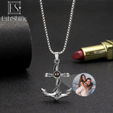 EthShine Personalized Photo Projection Necklace Stainless Steel Pendant