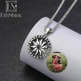 EthShine Personalized Projection Necklace Men Photo Necklace Pendant