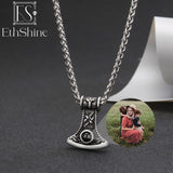 EthShine Personalized Projection Necklace Men Photo Necklace Pendant