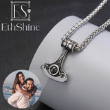 EthShine Personalized Projection Necklace Men Photo Necklace Pendant