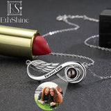 EthShine Personalized Projection Photo Necklace 925 Silver Infinity Pendant Gift