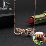 EthShine Personalized Projection Photo Necklace 925 Silver Infinity Pendant Gift